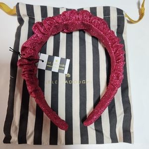 NWT Lele Sadoughi DIVA PINK GLITTER KELLY HEADBAND